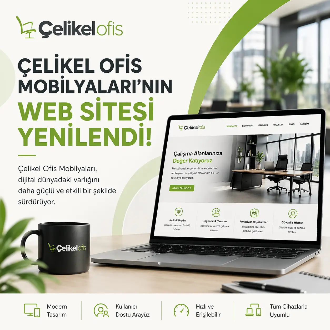 Çelikel Ofis Mobilyaları’nın Web Sitesi Yenilendi